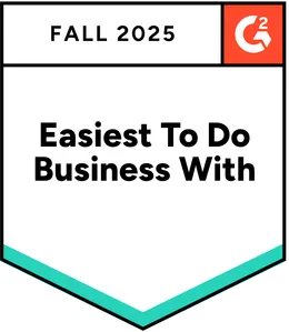 G2 - Easiest to Do Business With Fall 2025